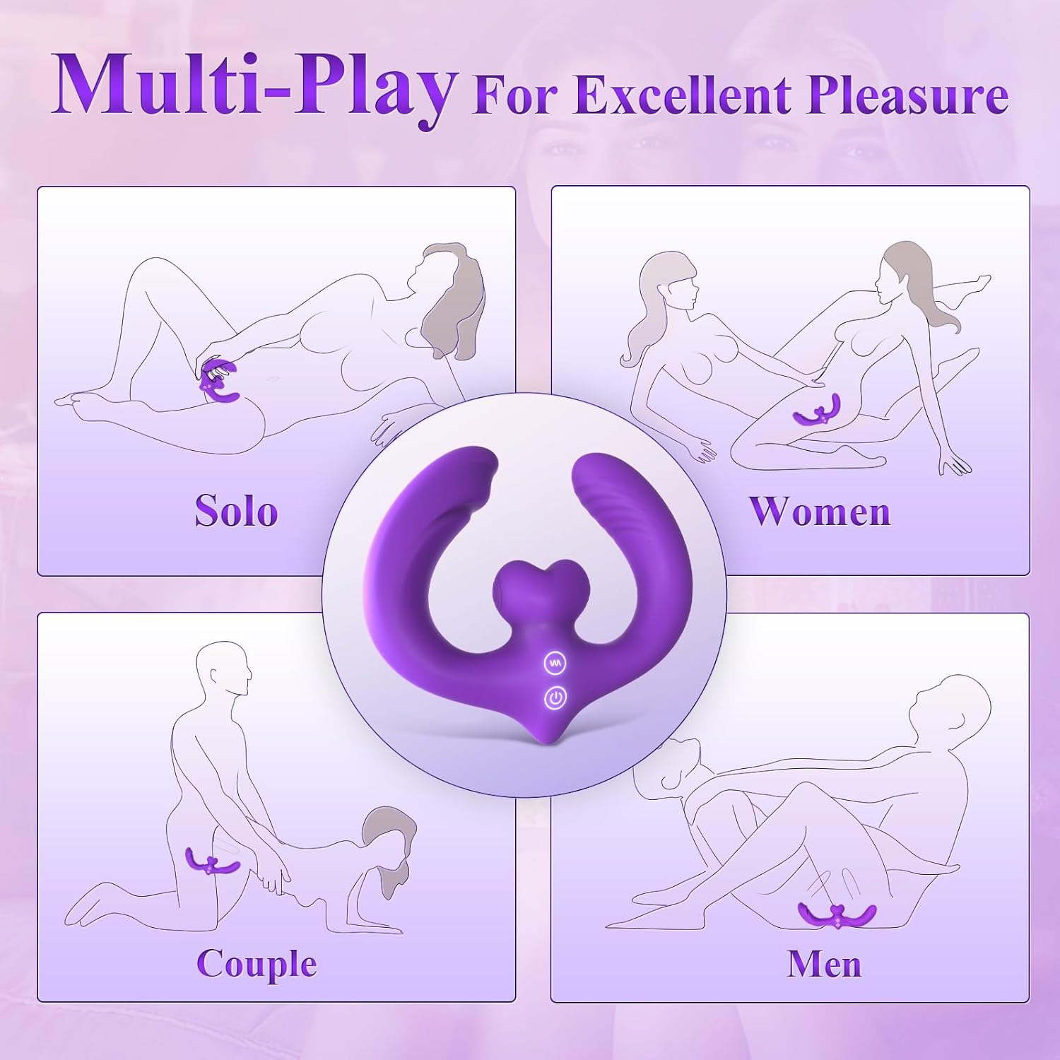 LustLink Dual-Ended Dildo Vibrator