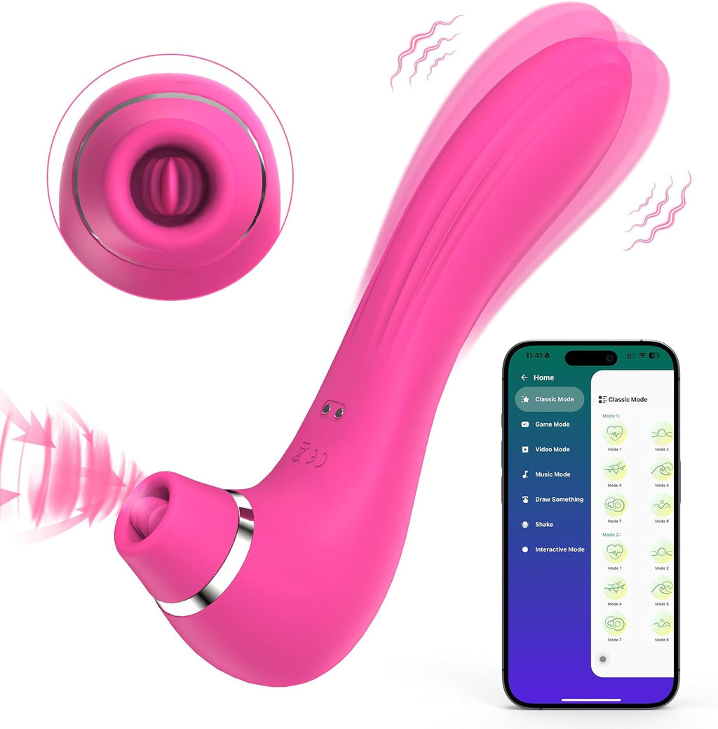 LustLips 4-in-1 App-Controlled Licking & G-Spot Vibrator