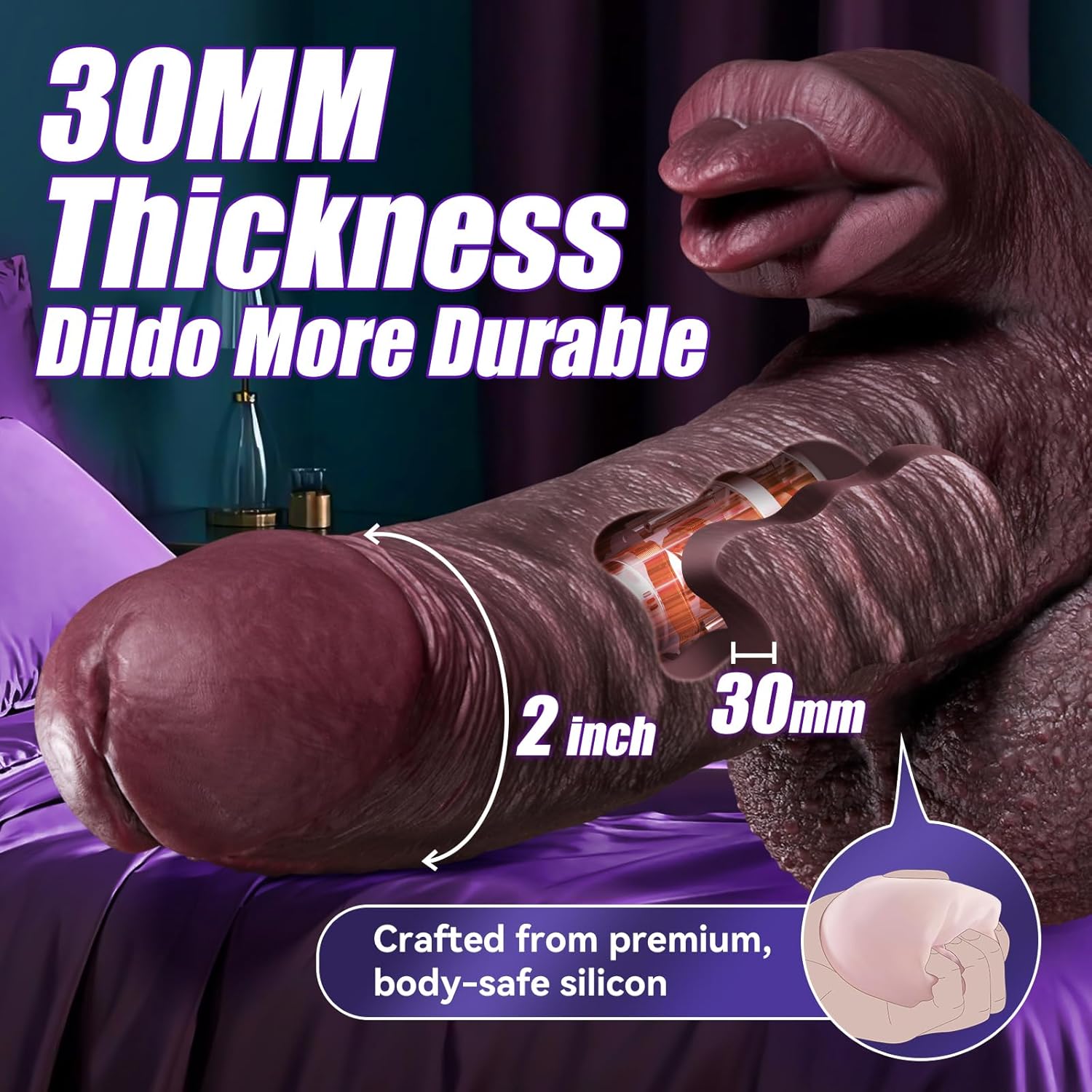 LustObsidian Thrusting Dildo Vibe