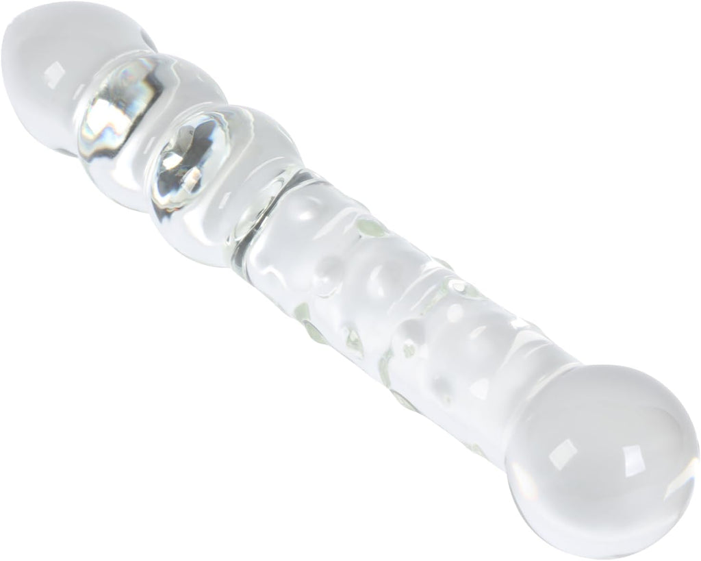 LustSphere XL Glass Dual Ended Anal Beads Wand