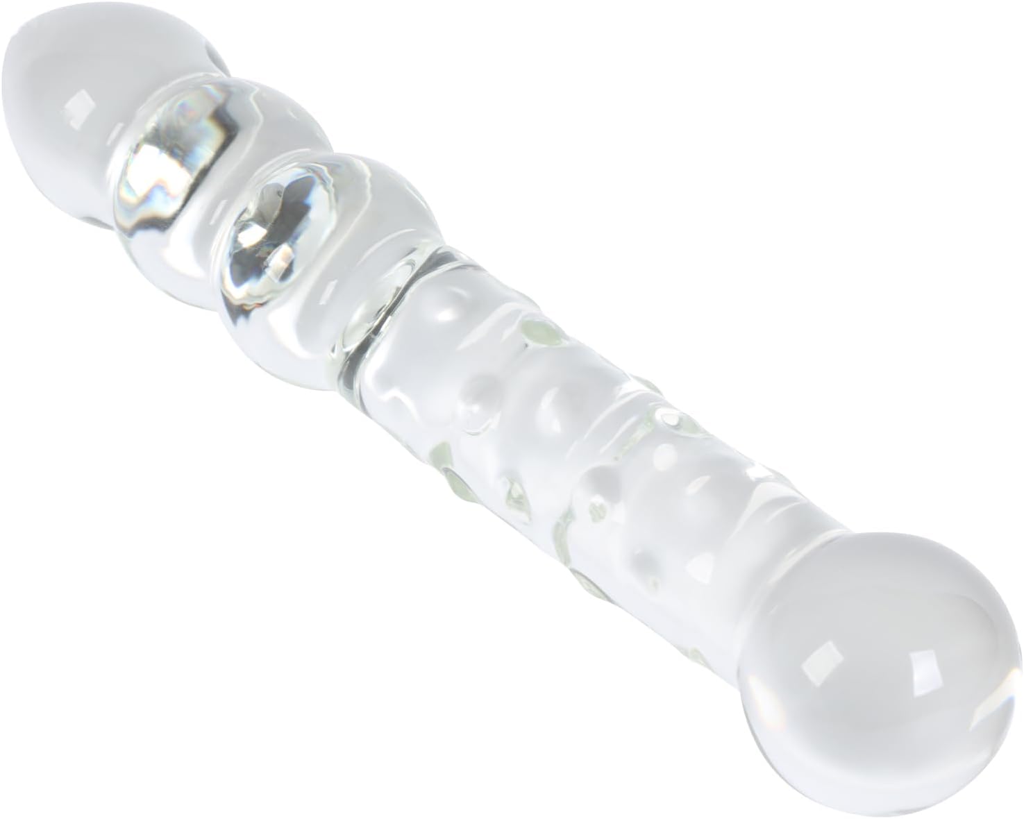 LustSphere XL Glass Dual Ended Anal Beads Wand