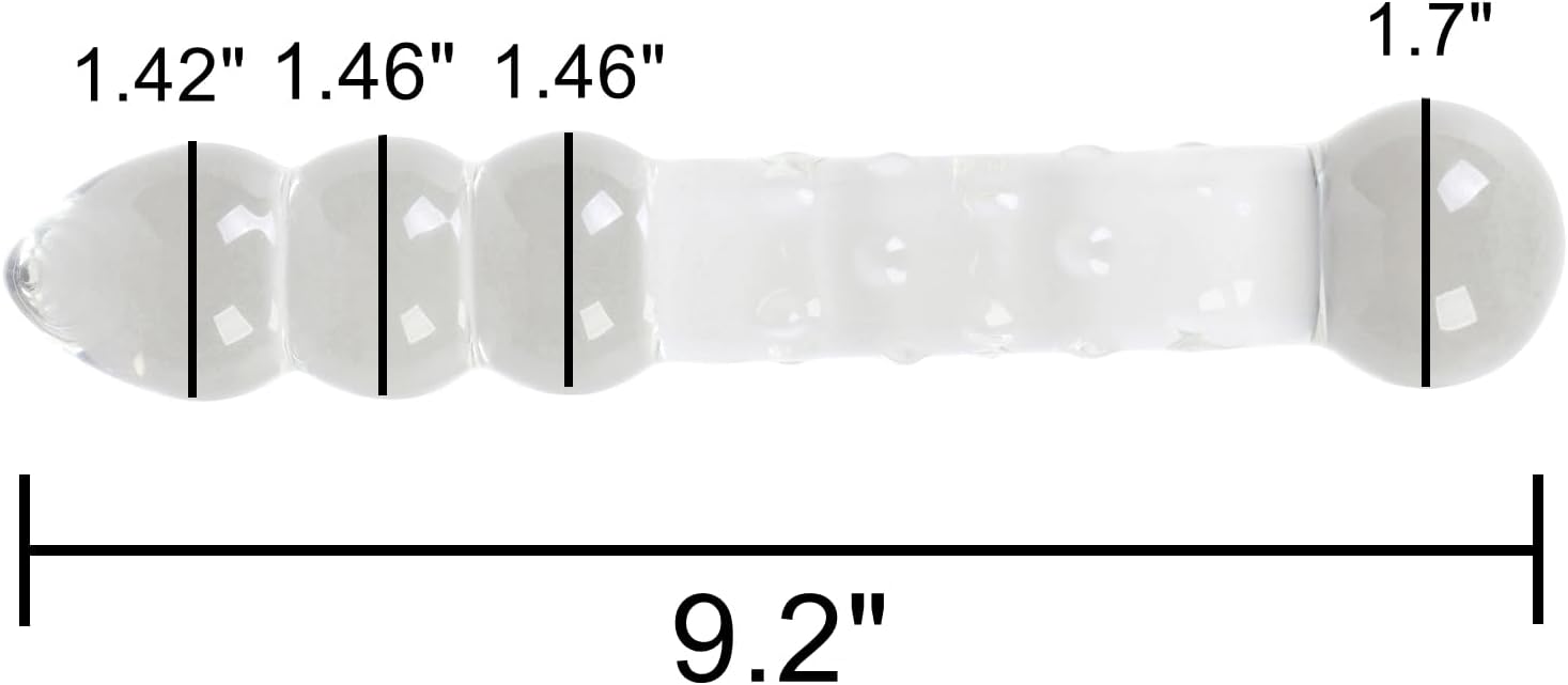 LustSphere XL Glass Dual Ended Anal Beads Wand