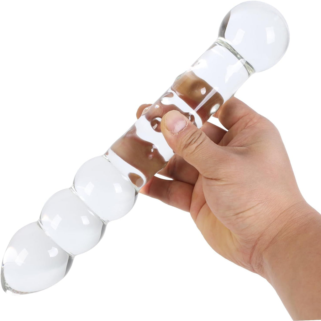 LustSphere XL Glass Dual Ended Anal Beads Wand