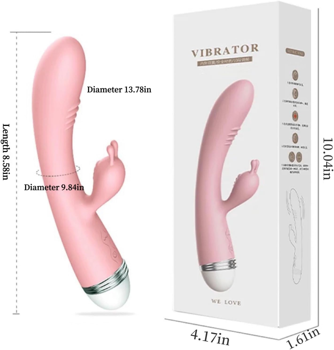 LuxeHare Dual Stimulation Rabbit Vibrator, 10 Modes