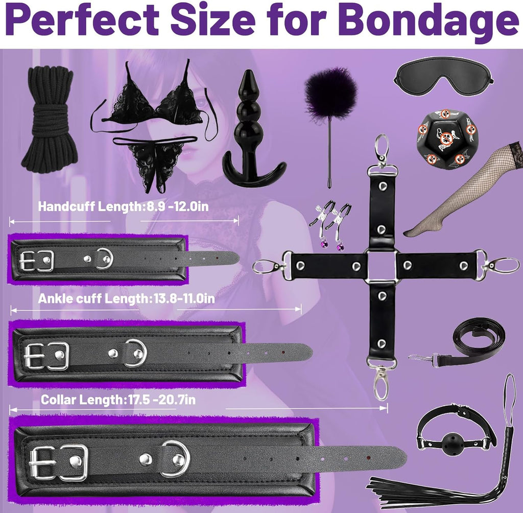 LuxePlay 15-Piece Foreplay Bondage Set