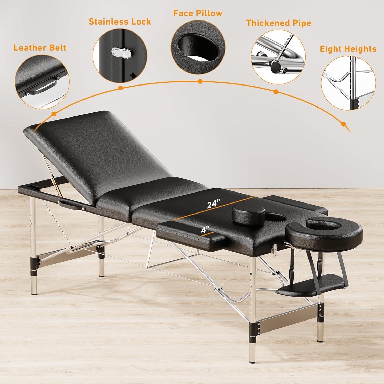 LuxeRecline Sensual Massage Sex Table