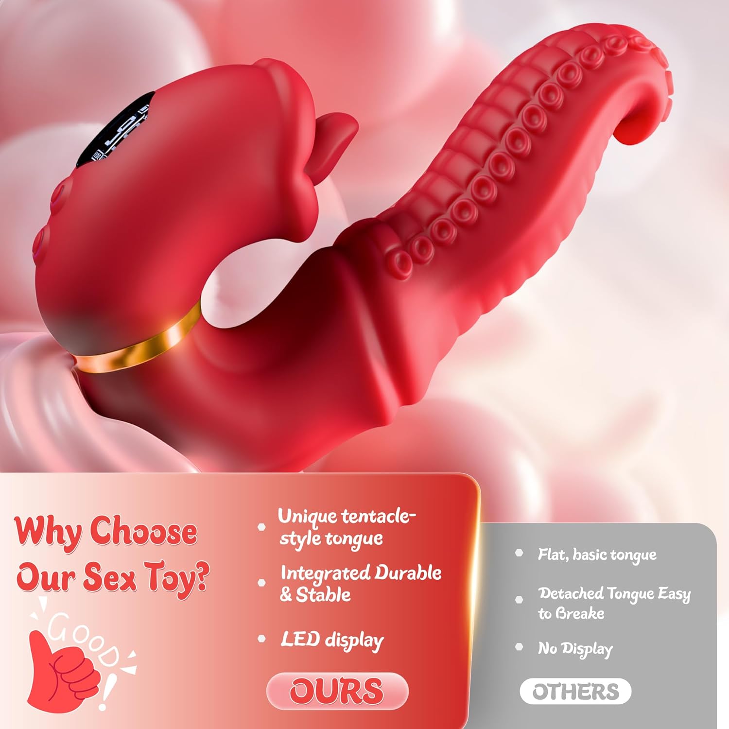LuxeRose Clit & G-Spot Tongue Vibrator