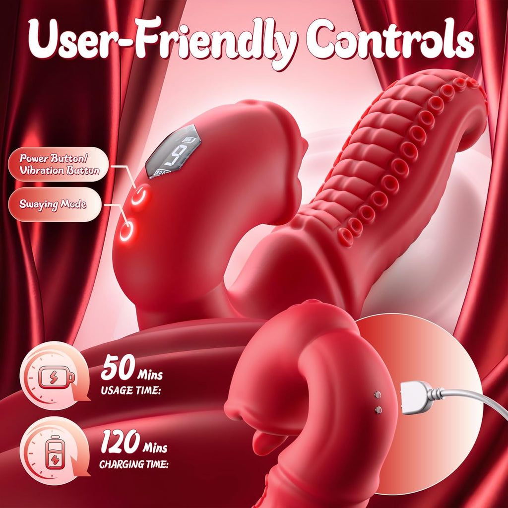 LuxeRose Clit & G-Spot Tongue Vibrator