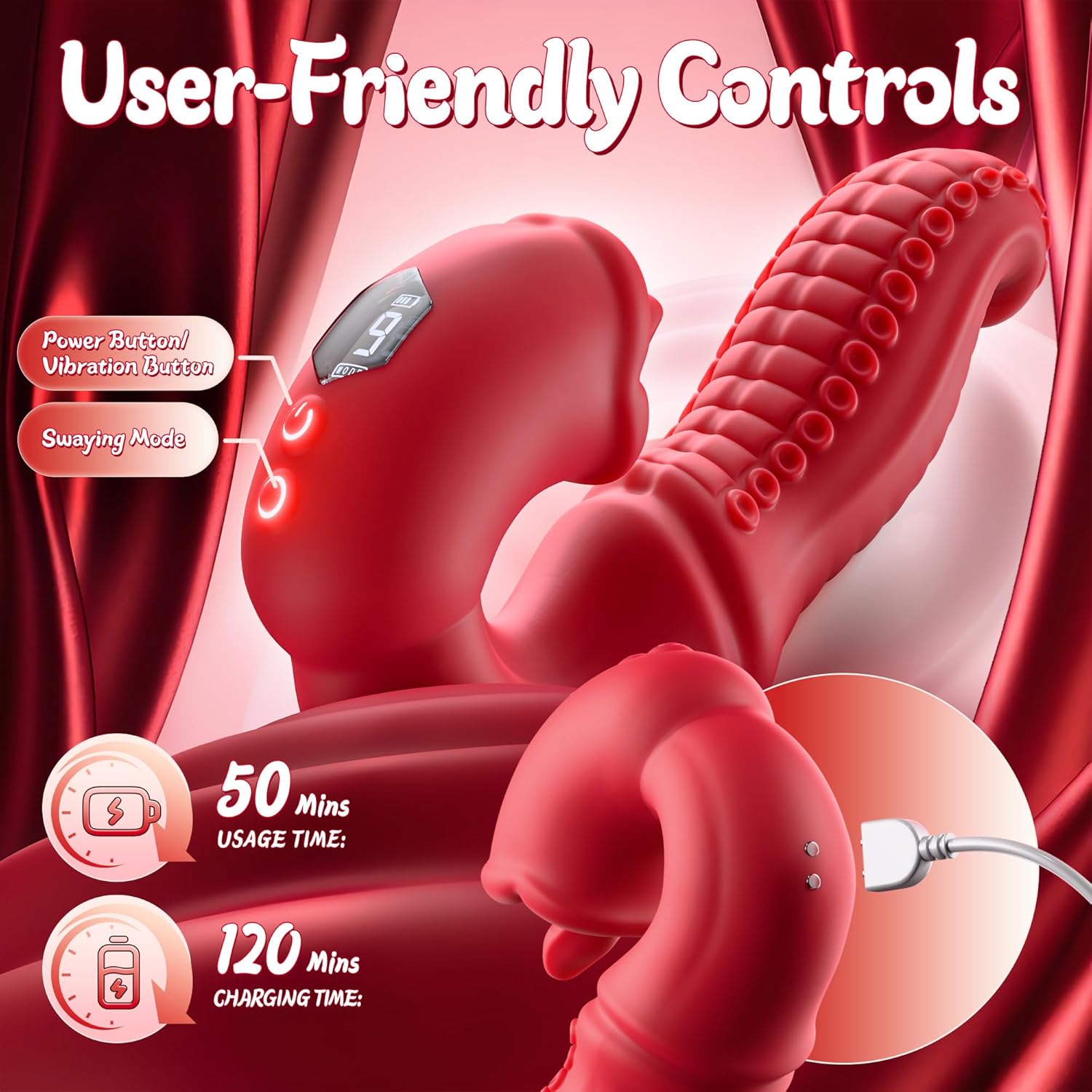 LuxeRose Clit & G-Spot Tongue Vibrator