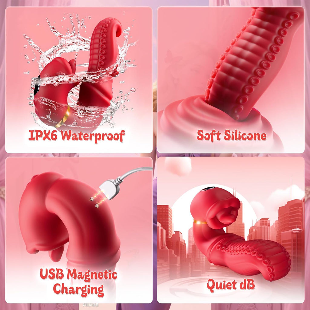 LuxeRose Clit & G-Spot Tongue Vibrator