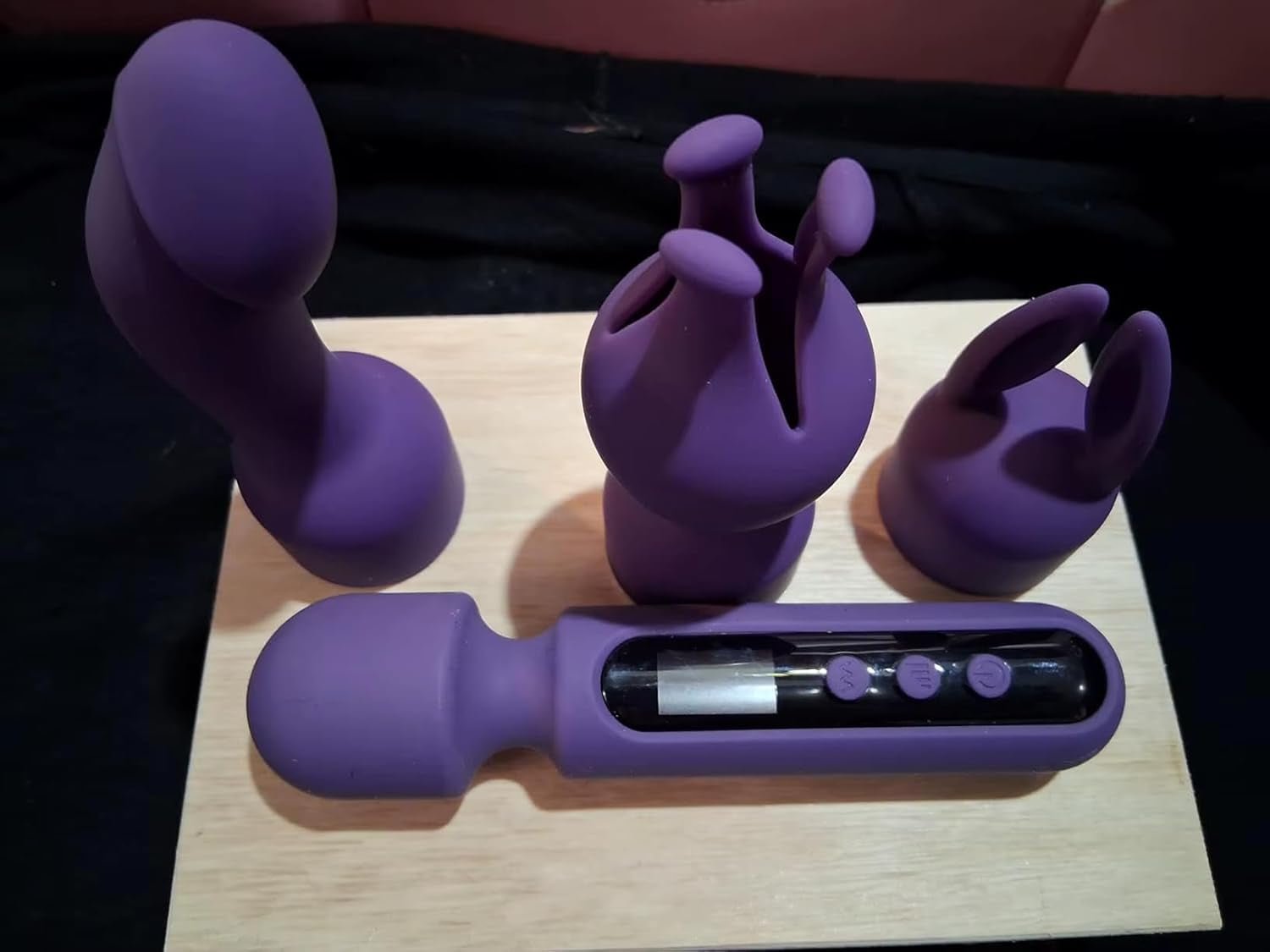 LuxeTouch Wand Vibrator Kit with 3 Attachments