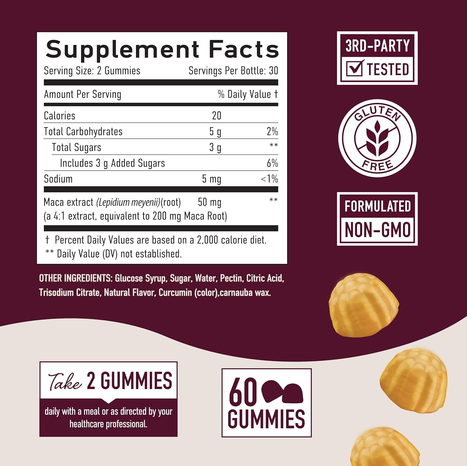 Maca Root Gummies – Libido, Energy & Hormone Support