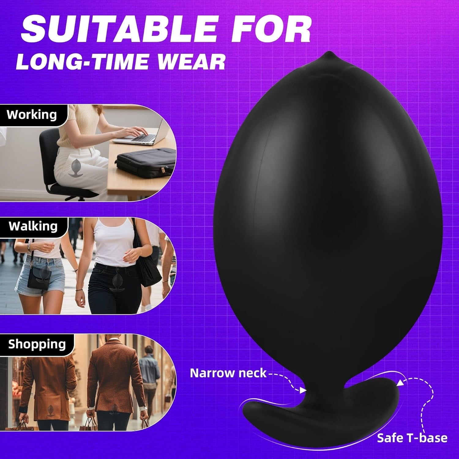 MagnaRise Magnetic Inflatable Butt Plug with Rolling Core