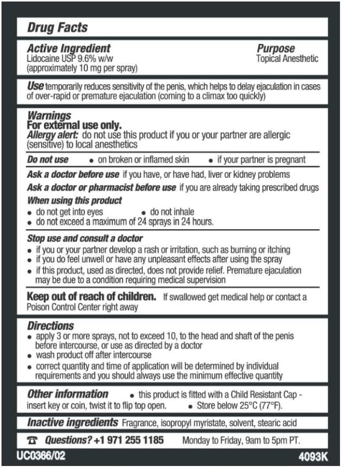 Male Genital Desensitizing Delay Spray