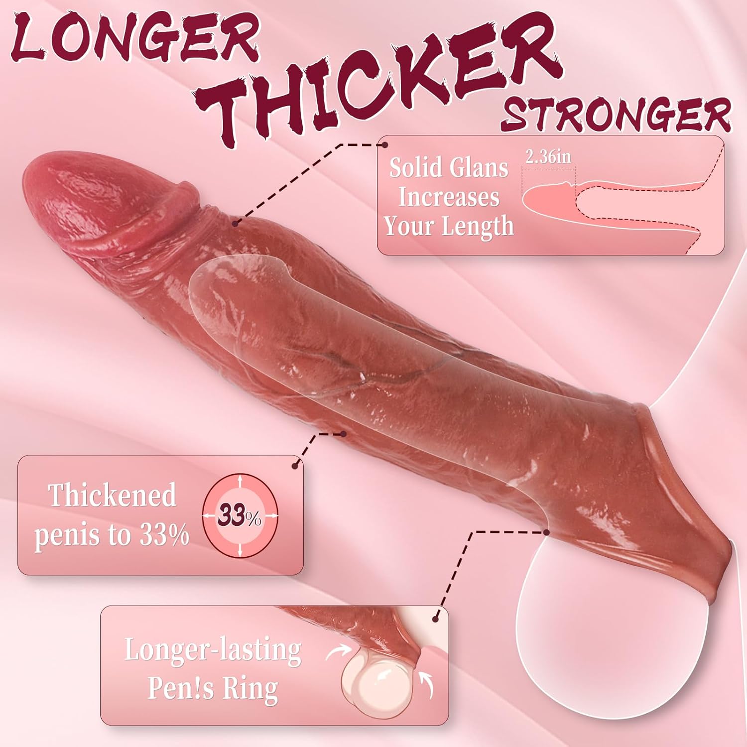 MaxGirth+ Sleeve Realistic Penis Extender