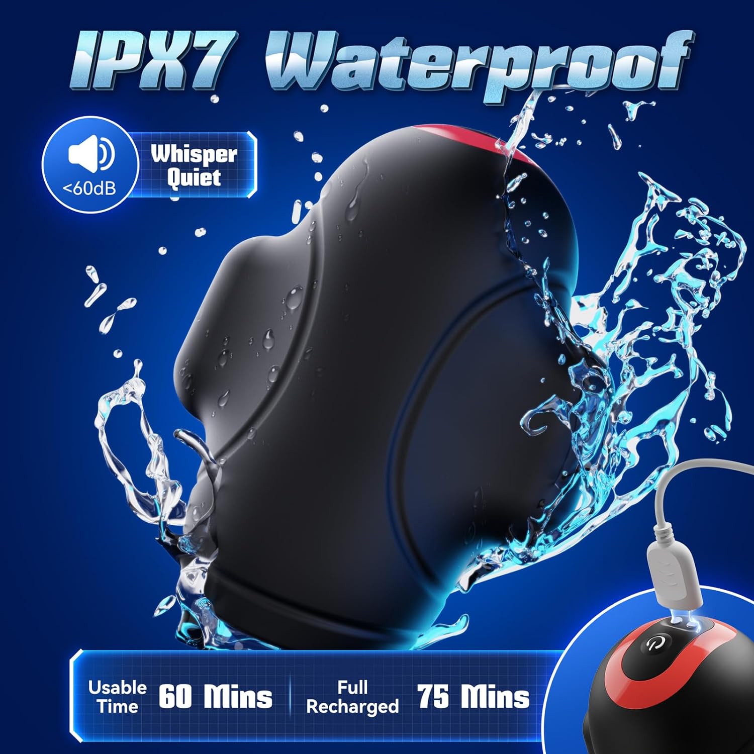 MaxPulse 4-in-1 Male Vibrator & Masturbator