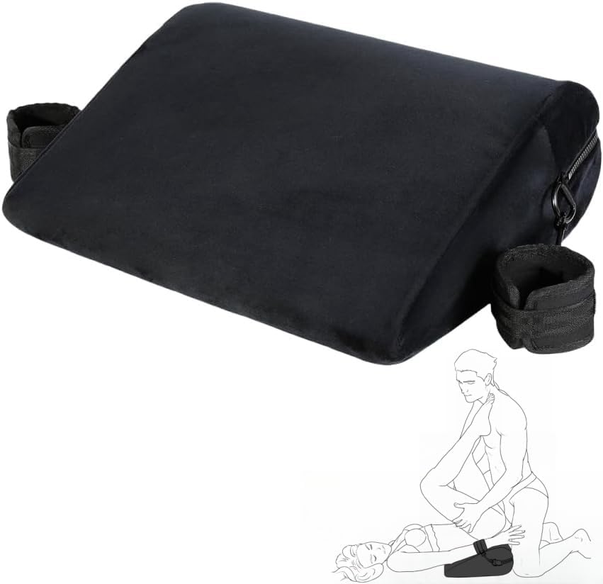 MidnightCurve Sex Position Pillow with Restraint Cuffs