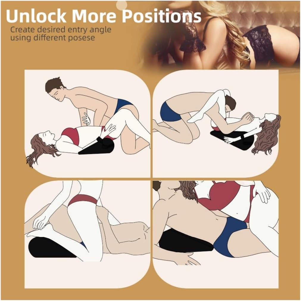 MidnightCurve Sex Position Pillow with Restraint Cuffs