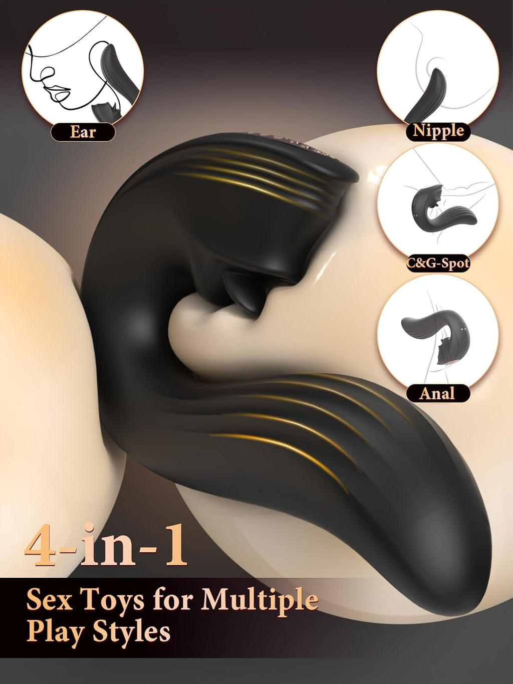 MidnightLick Triple Stimulation Tongue Vibrator