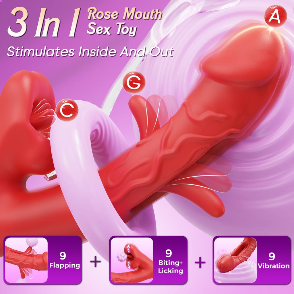 MidnightPleasure 3-in-1 Flapping Vibrator & G-Spot Stimulator
