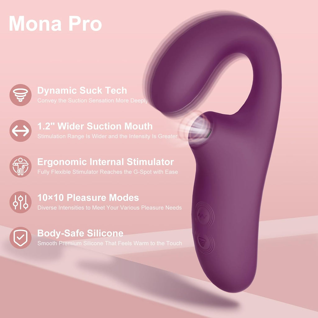 MidnightVibe Dual Pleasure Suction Vibrator
