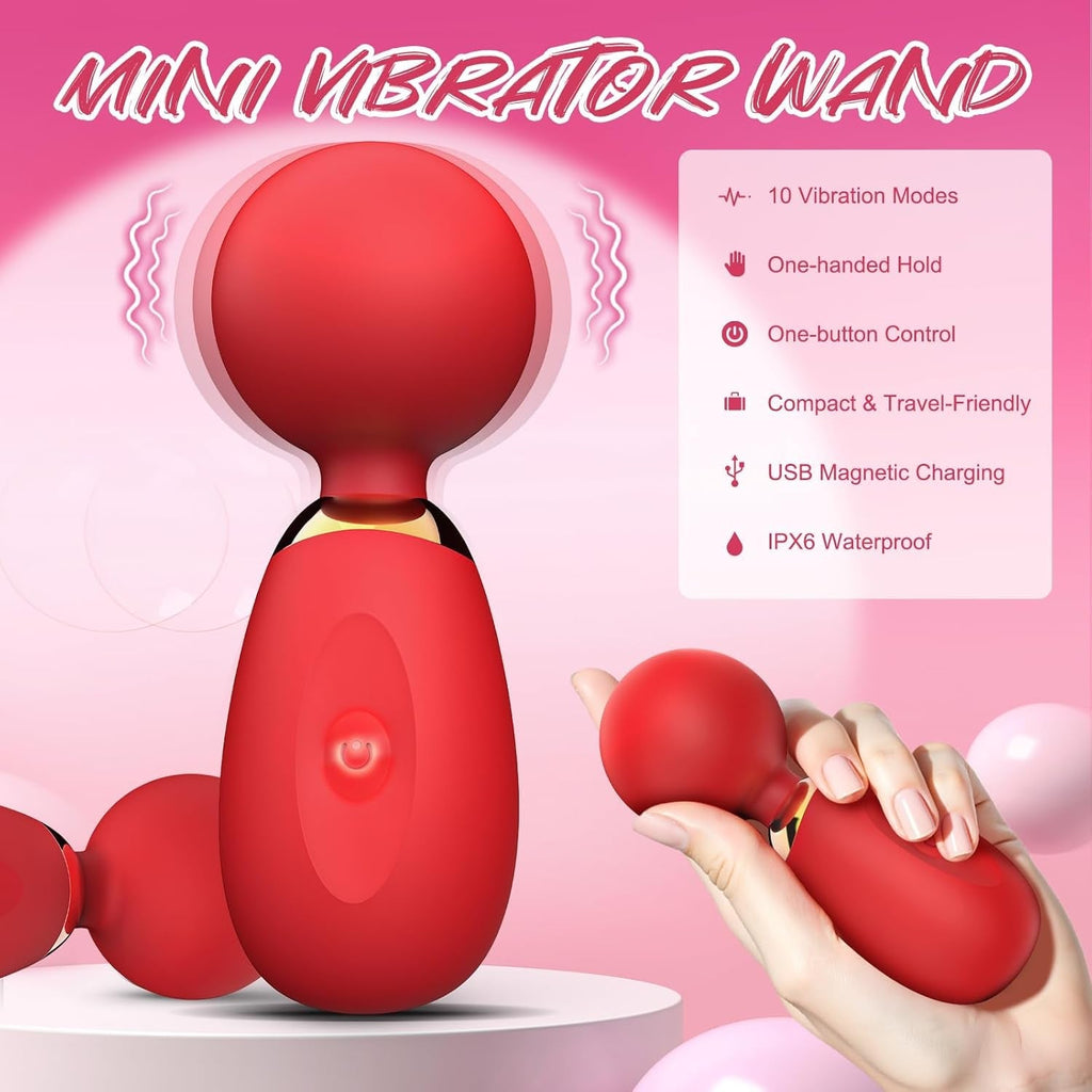 MiniGlow Compact Clitoral Vibrator Wand
