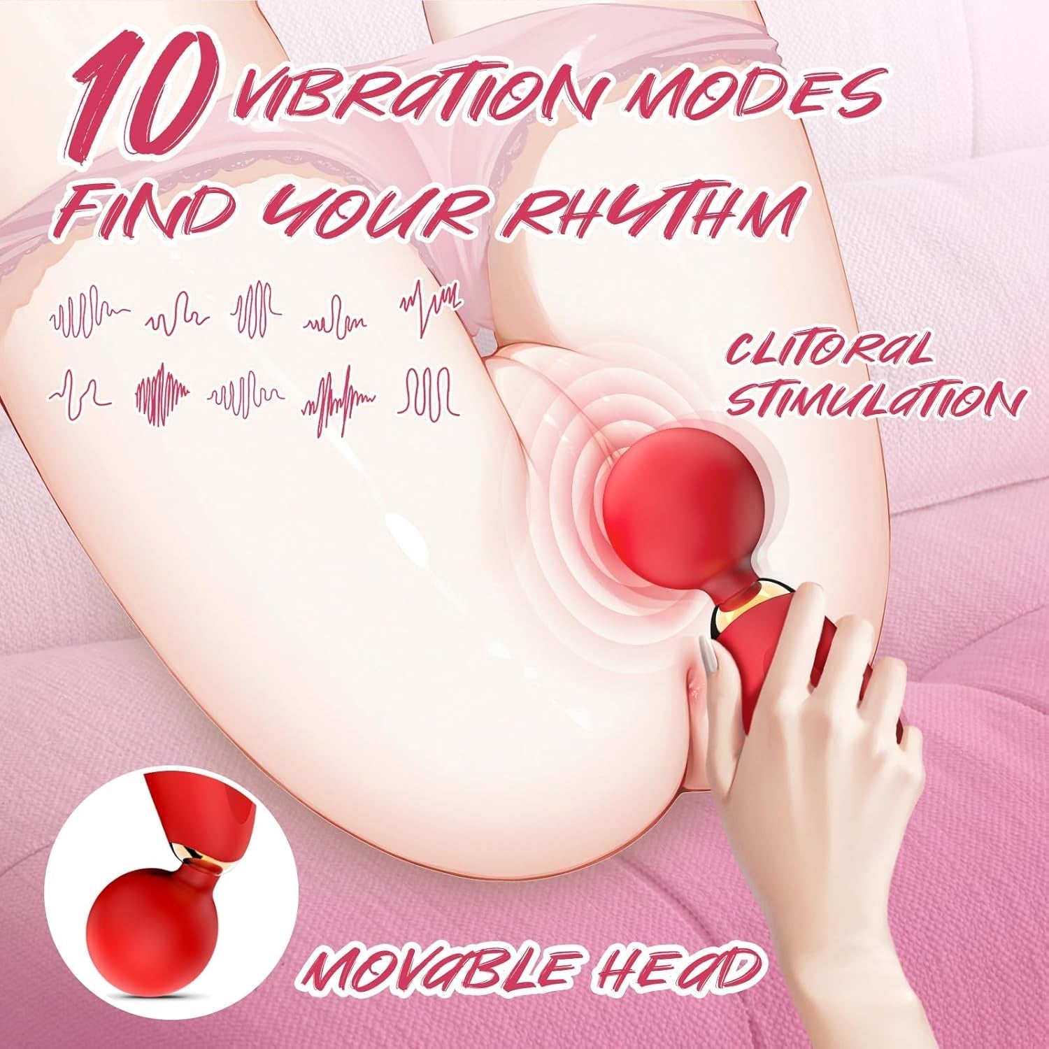 MiniGlow Compact Clitoral Vibrator Wand