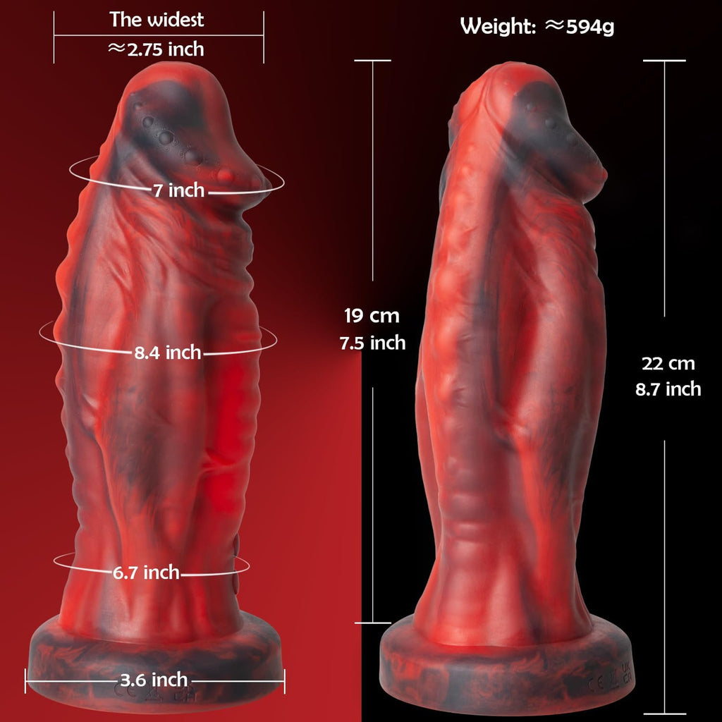MonsterPulse 8.5" Thick Vibrator Dildo for Deep Play