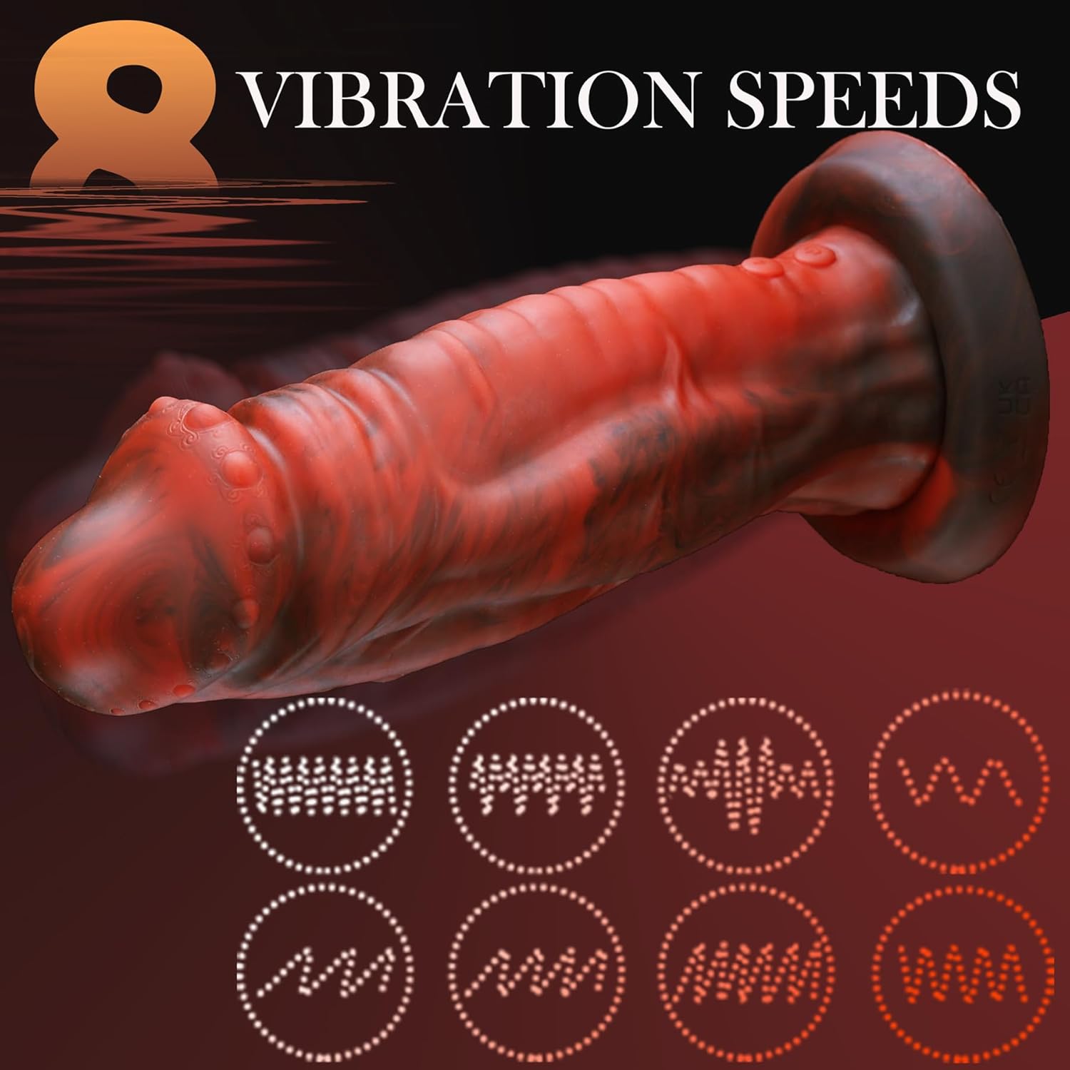MonsterPulse 8.5" Thick Vibrator Dildo for Deep Play