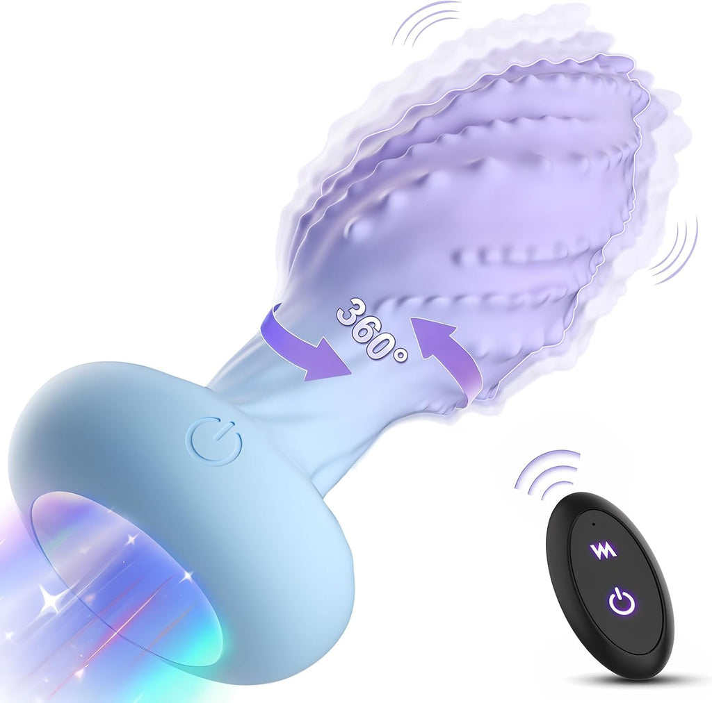 MonsterSpin 360° Rotating Anal Plug with LED Lights