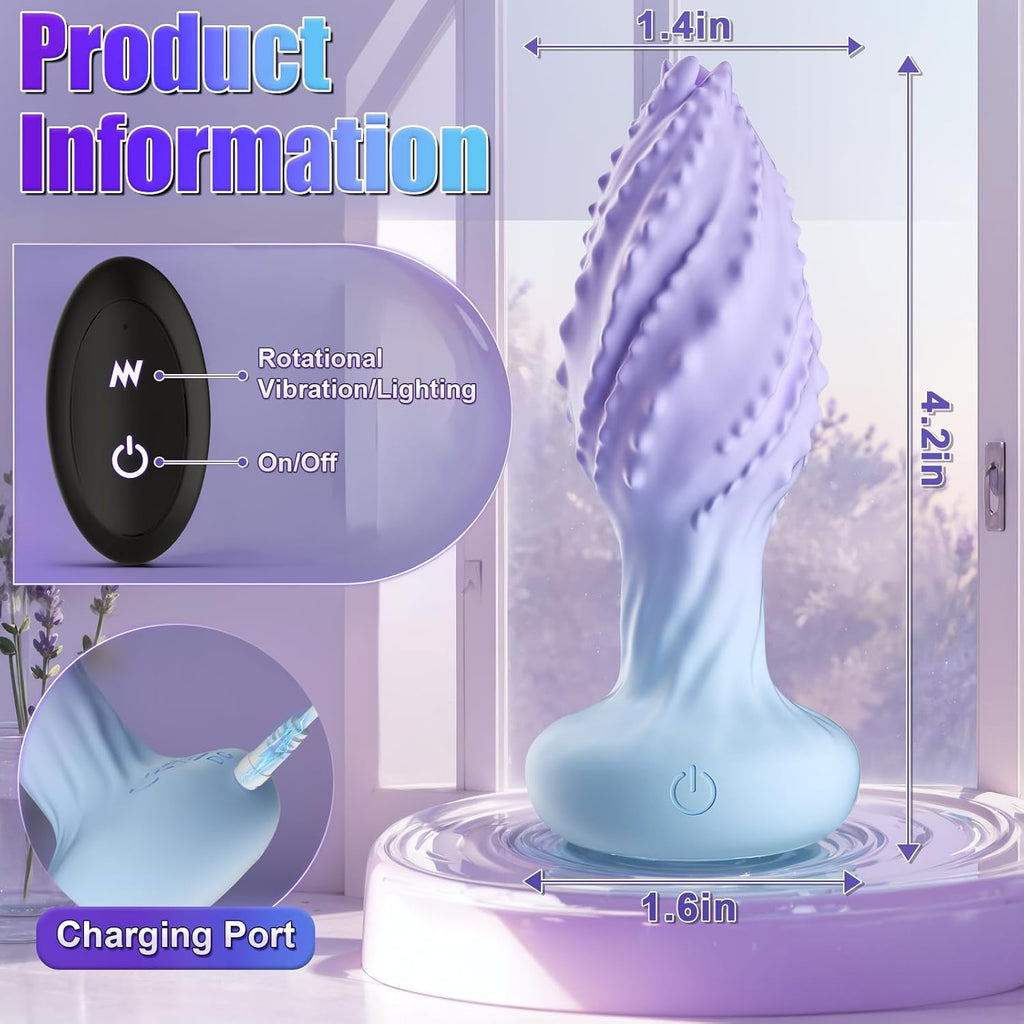 MonsterSpin 360° Rotating Anal Plug with LED Lights