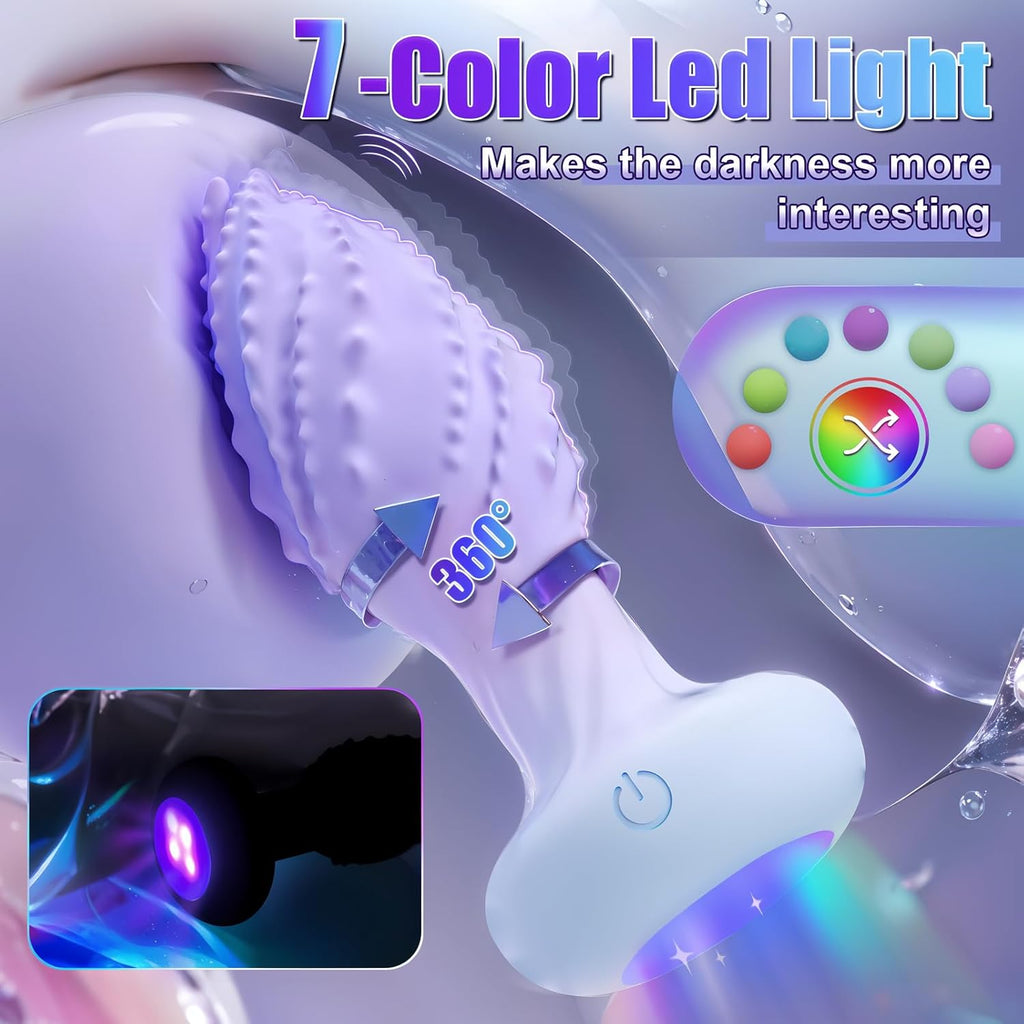 MonsterSpin 360° Rotating Anal Plug with LED Lights