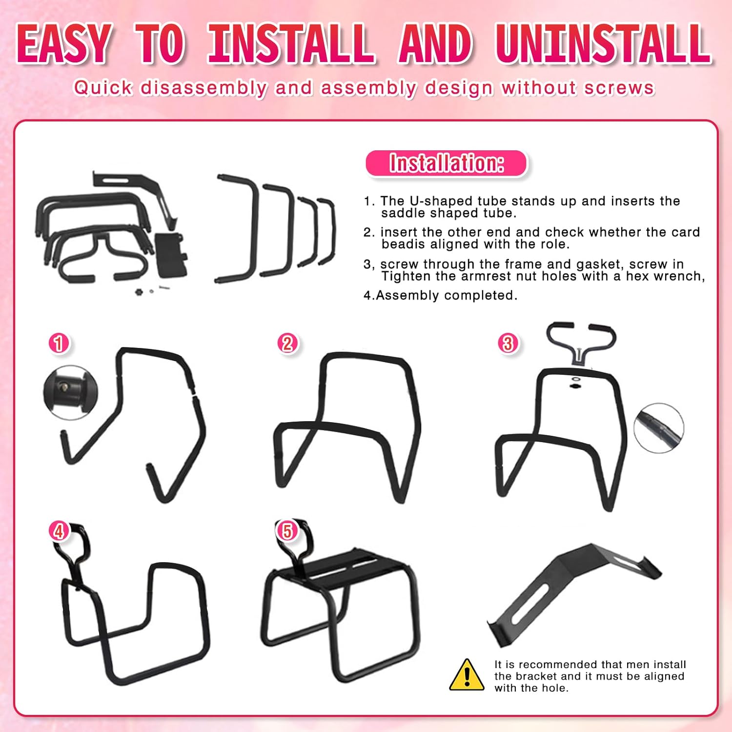 MountDeep Multifunctional Sex Chair with Handrails