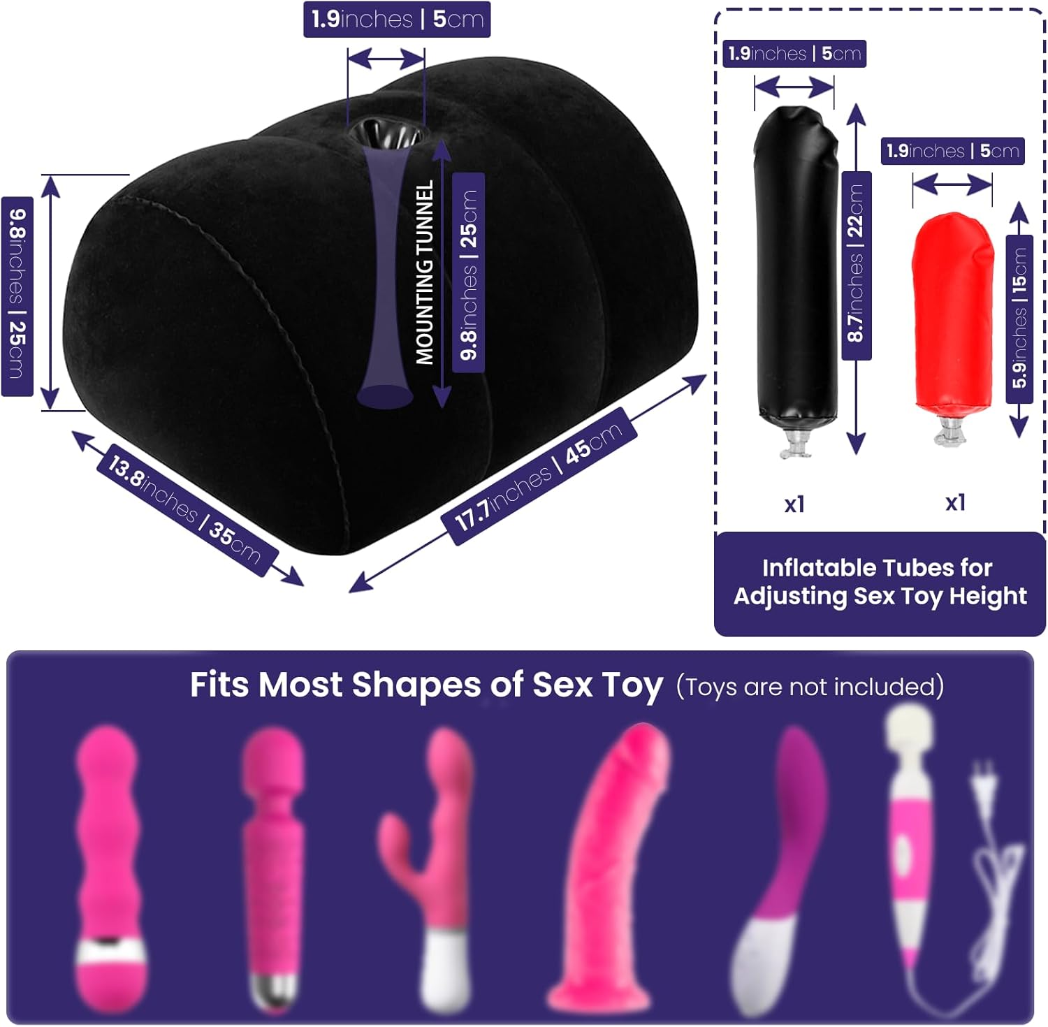 MountMuse Inflatable Dildo Pillow & Position Support