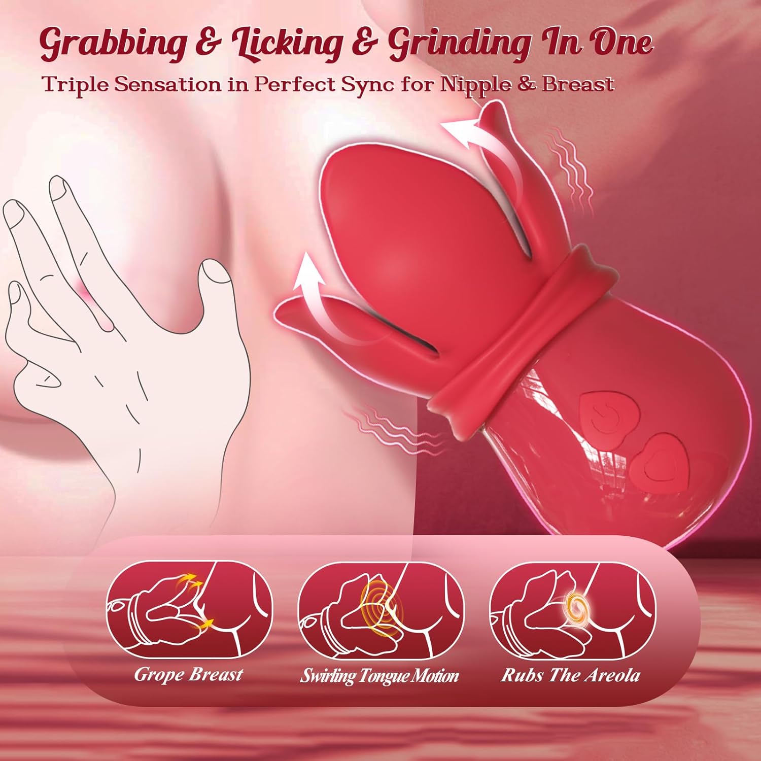 NipBloom Triple Stimulation Swirling Vibrator