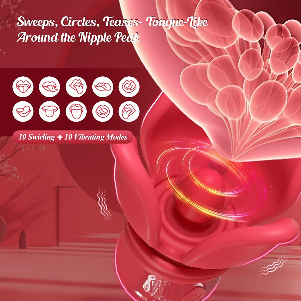 NipBloom Triple Stimulation Swirling Vibrator