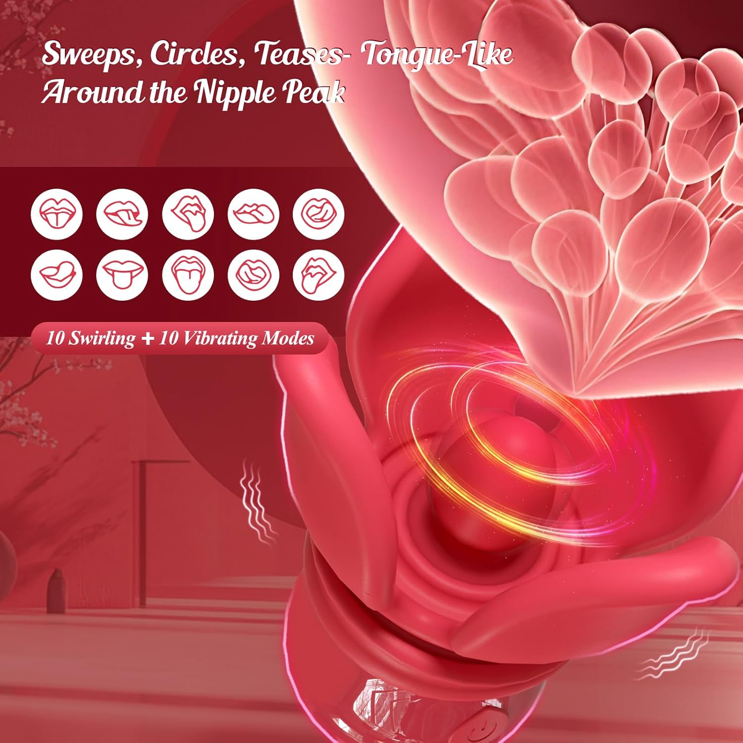 NipBloom Triple Stimulation Swirling Vibrator