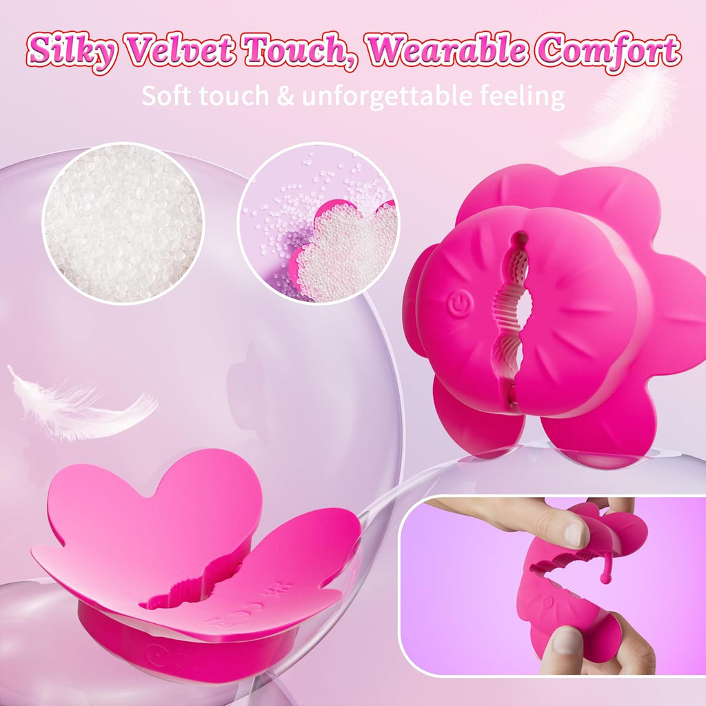 NipPetal Remote Vibrating Nipple Clamps
