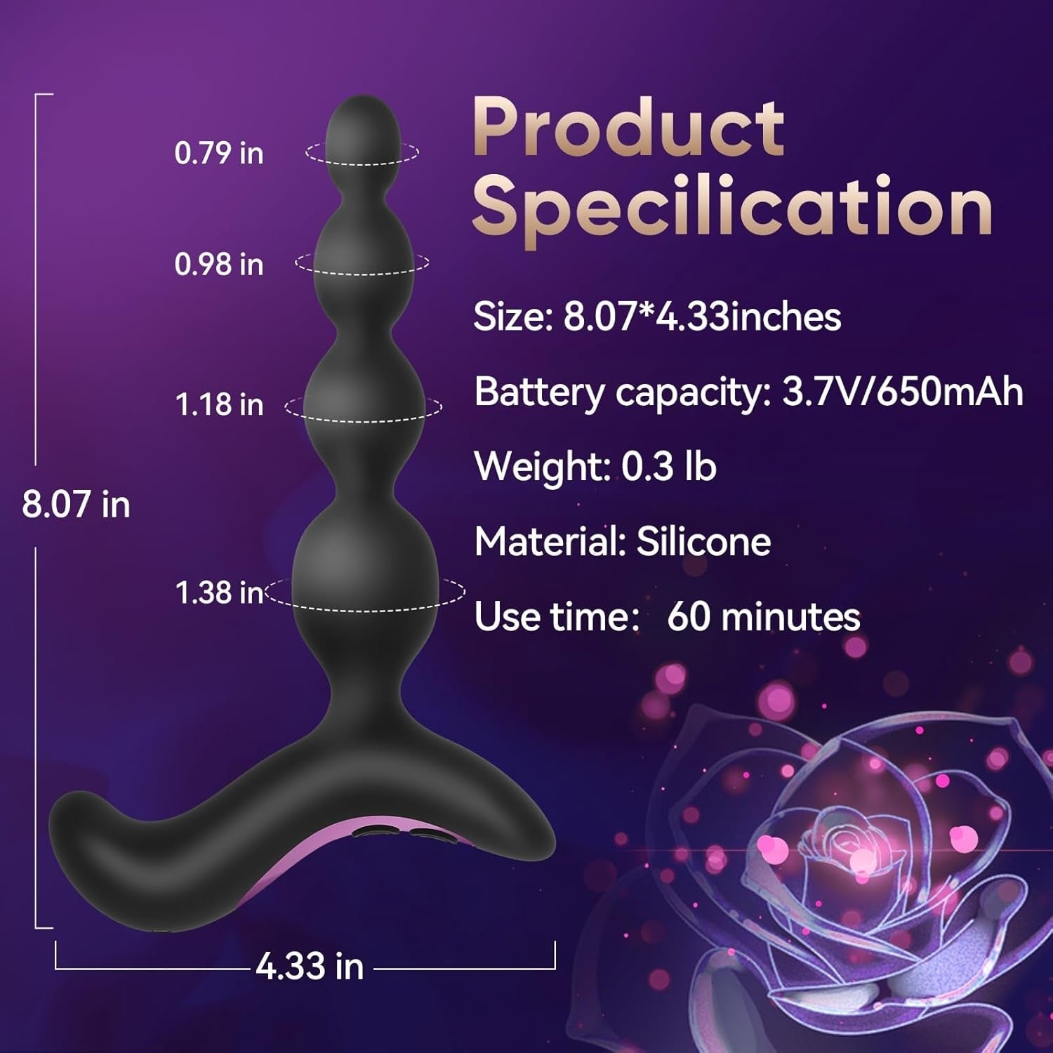 NoirBeads Vibrating Anal Beads Prostate Massager