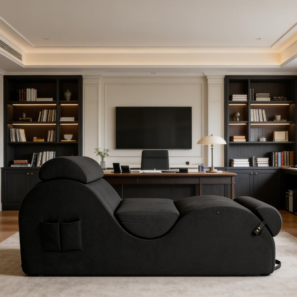 NoirCurve XL Black Sex Chaise Lounge