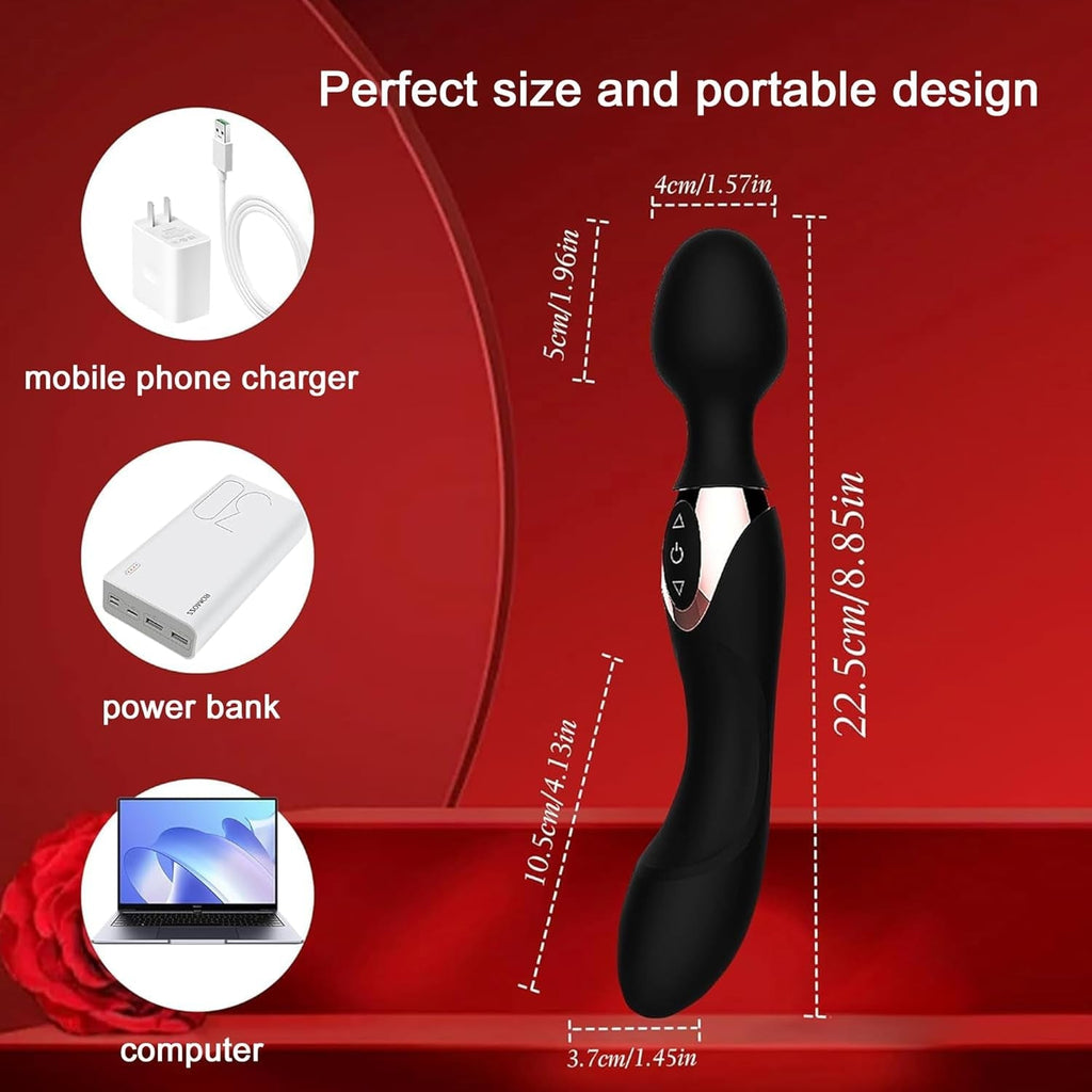NoirDuo Black Dual Motor Sex Wand