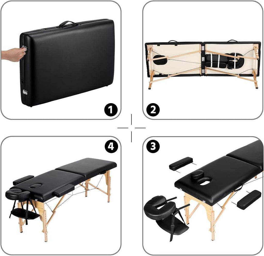 NoirEase Foldable Sensual Massage Sex Table
