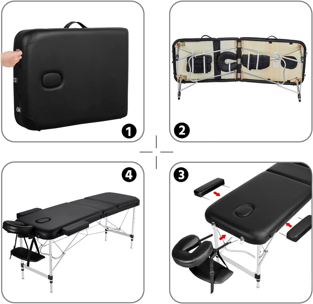 NoirFlex Adjustable Sensual Massage Sex Table