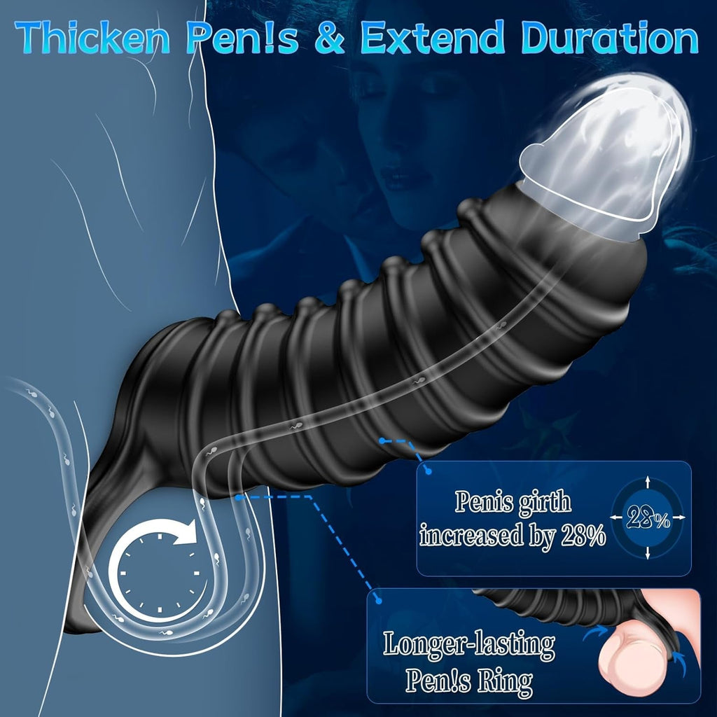 NoirGrip Textured Penis Girth Enhancer Sleeve