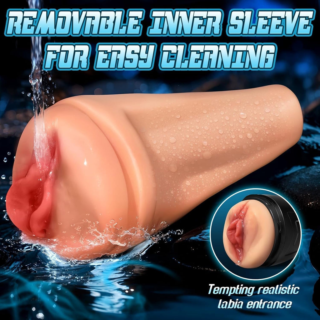 NoirPulse Vibrating Male Stroker Fleshlight with 12 Modes