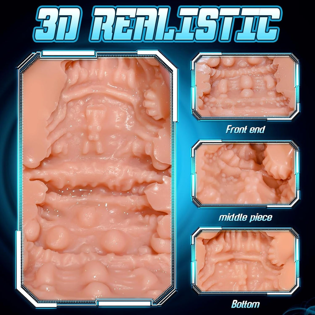 NoirPulse Vibrating Male Stroker Fleshlight with 12 Modes