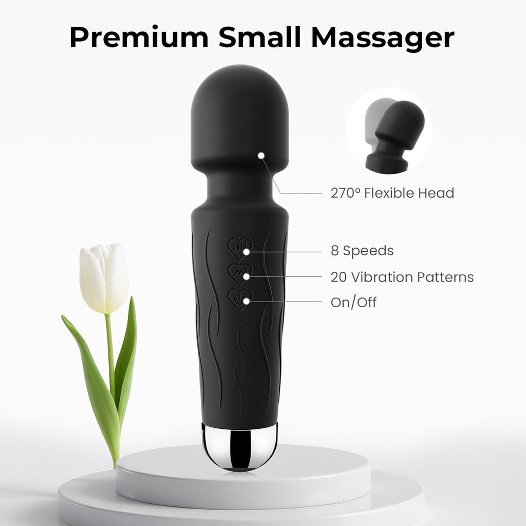 NoirRelief Black Clitoral Wand Vibrator