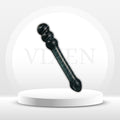 NoirScepter Black Double Ended Glass Dildo