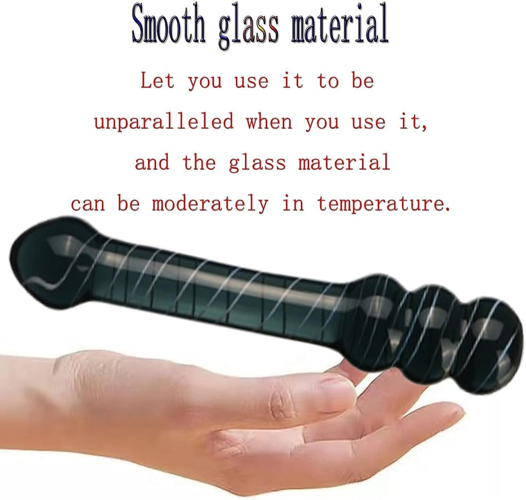 NoirScepter Black Double Ended Glass Dildo
