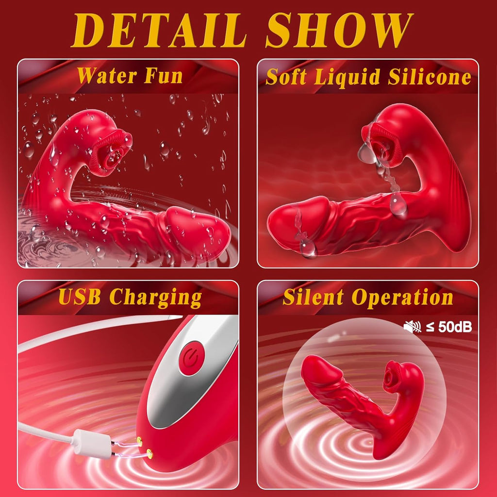 NoirWhisper Thrust & Suck Wearable Vibrator